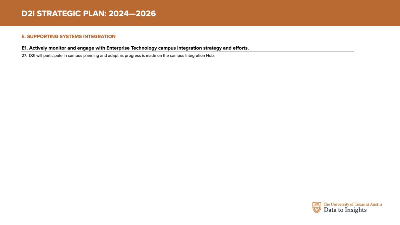 Supporting Systems Integration Supporting Systems Integration