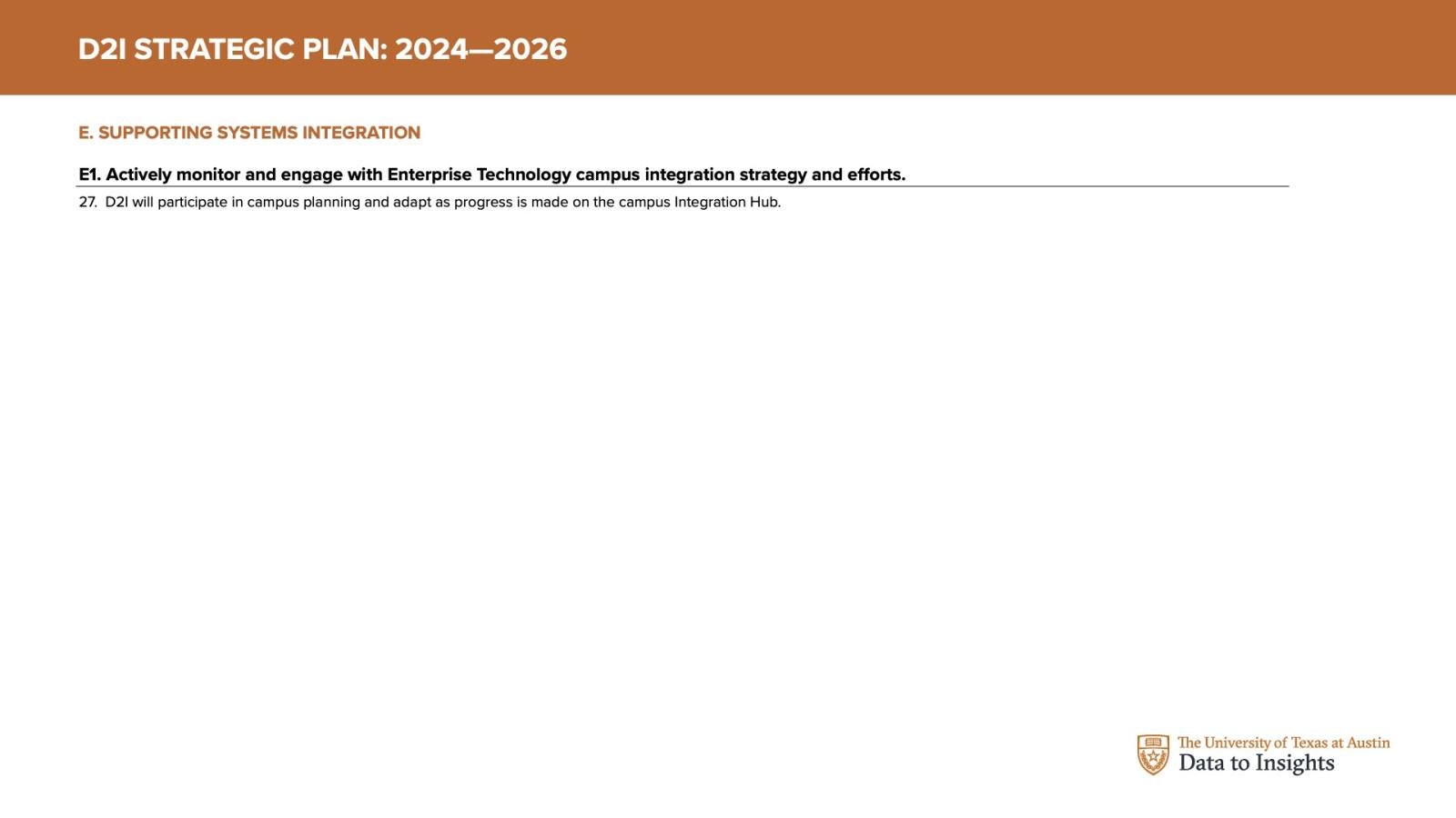Supporting Systems Integration Supporting Systems Integration